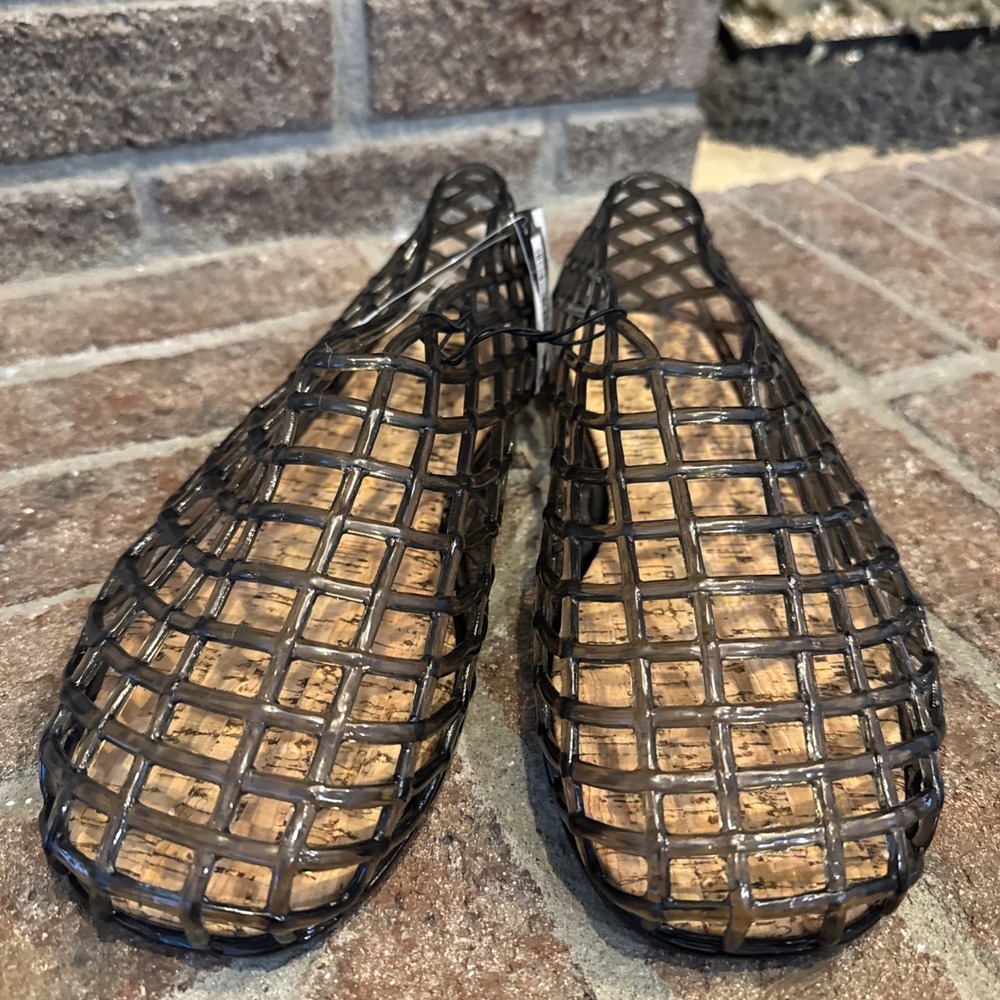 MIA Womens Darleene Jelly Mesh Slip On Flat Open Grid Rubber Shoes Gray Sz 10 - Picture 4 of 15
